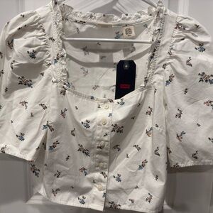 NWT Levi’s Floral Button-Up Blouse Size S